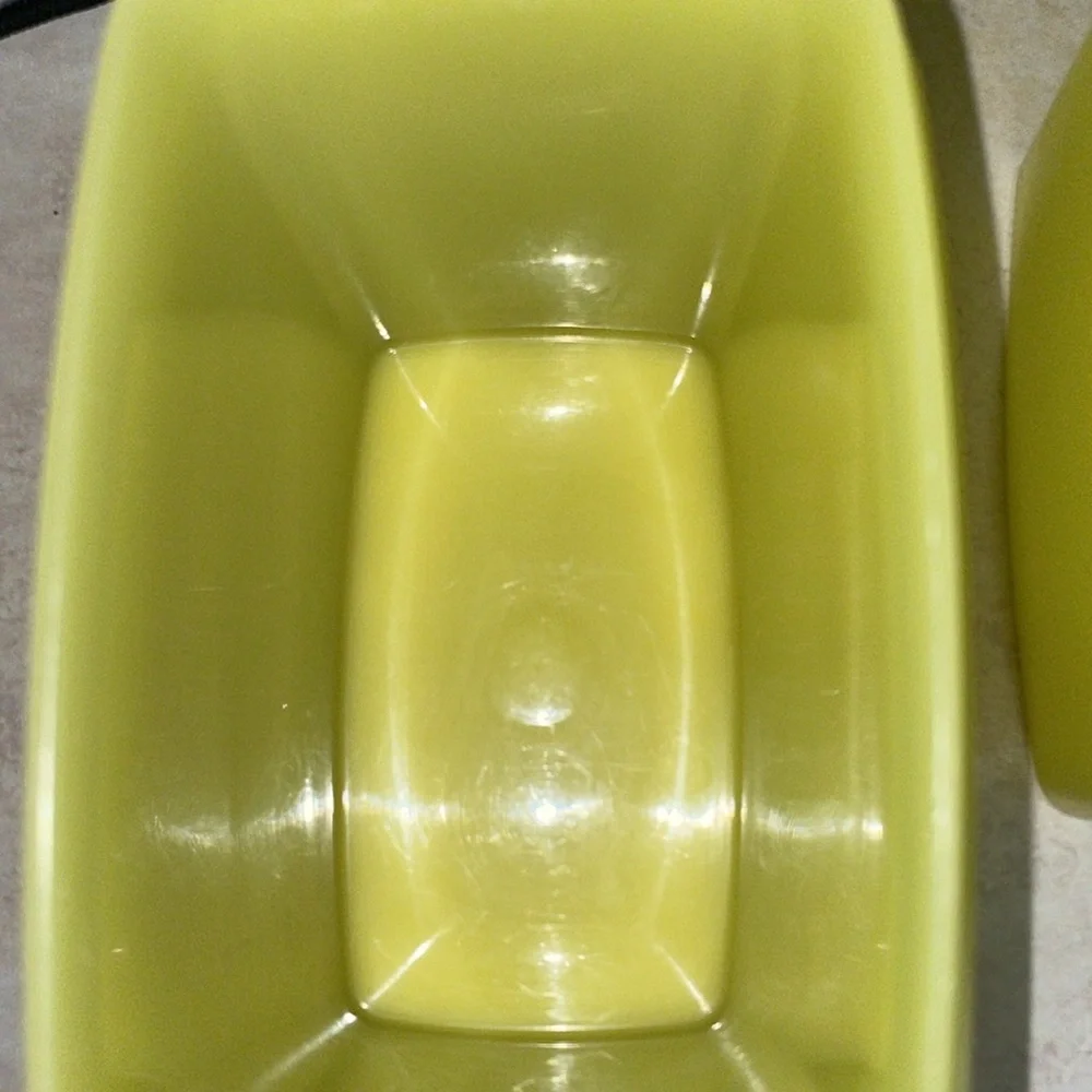 Tupperware Rectangular Vintage Yellow Dry Storage Containers Set of 4